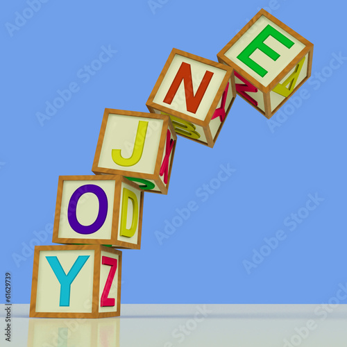 Obraz na plátně Enjoy Blocks Mean Recreation Play Or Fun