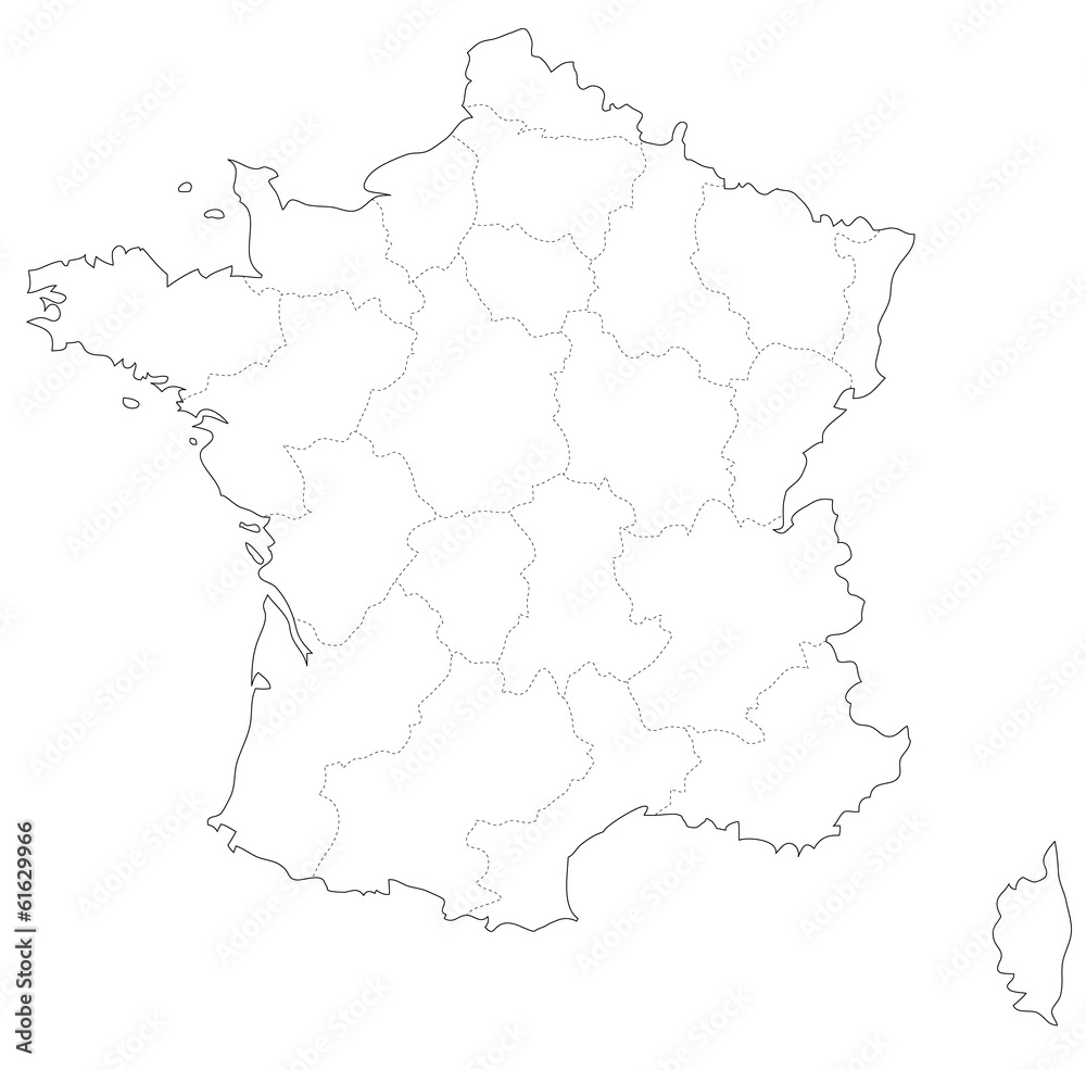 フランスの地図