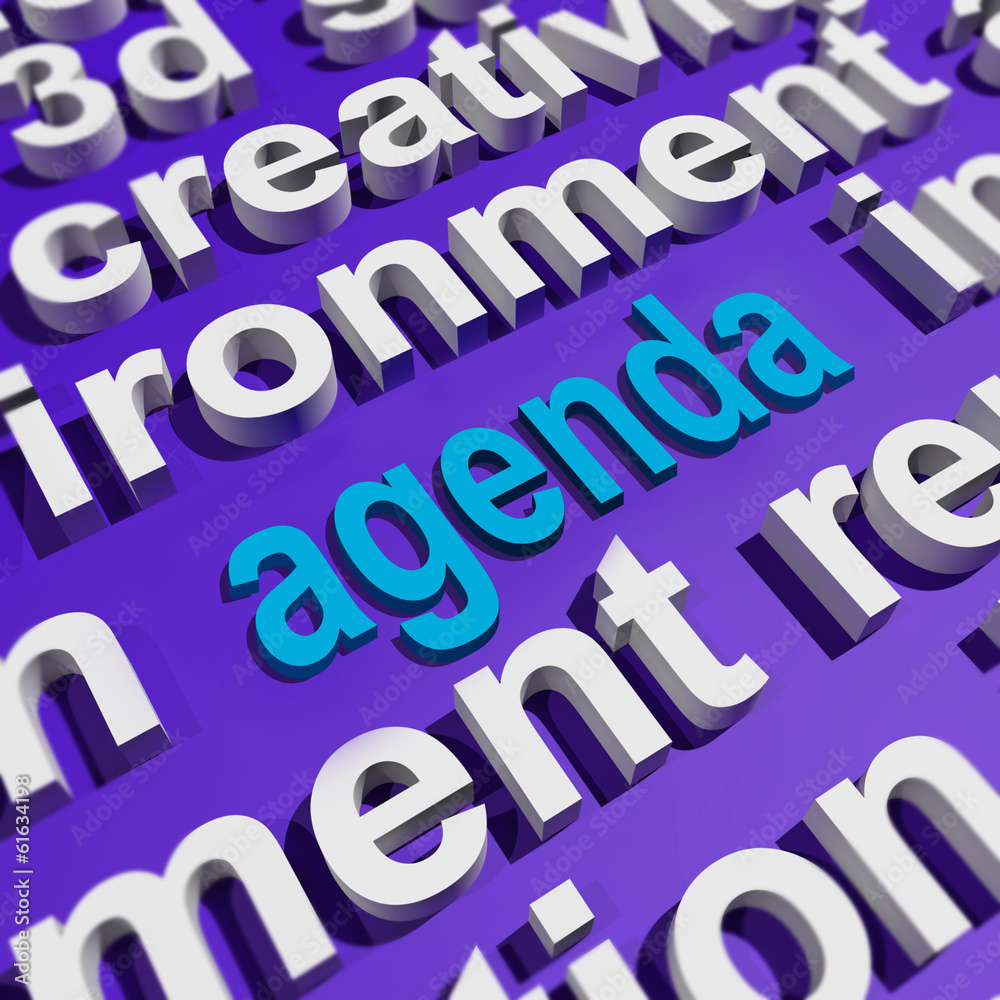 Agenda In Word Cloud Shows Schedule Program Agenda In Word Cloud Shows Schedule Program