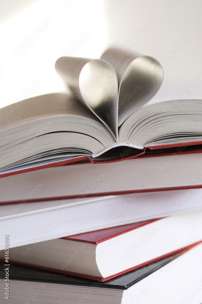 books with heart shape books with heart shape