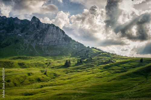 Cloudy mountain view