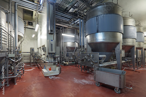 Fermentation department, interior of brewery
