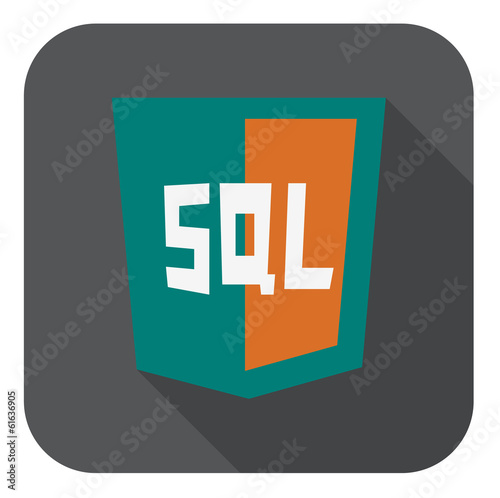 vector illustration of aquamarine shield with sql line mysql dat