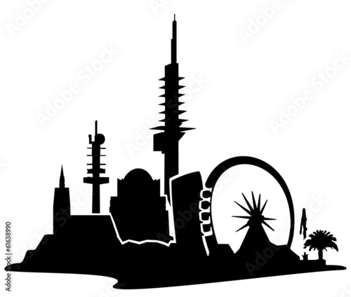 Hannover Skyline // Silhouette