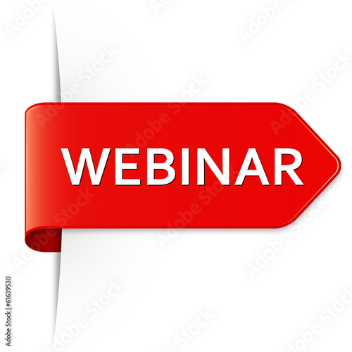 Langer roter Sticker Pfeil – WEBINAR
