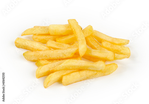 Fried Potato on white background