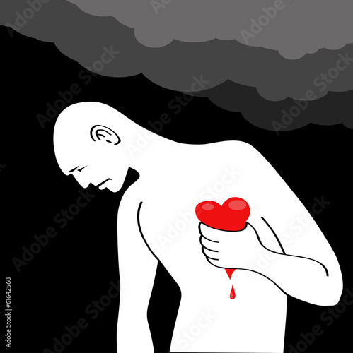 Man having a heart attack