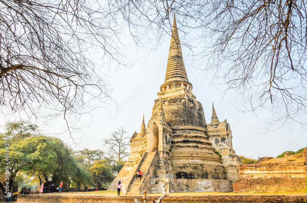 Fototapeta premium Wat Phra Si Sanphet temple at ayutthaya Thailand