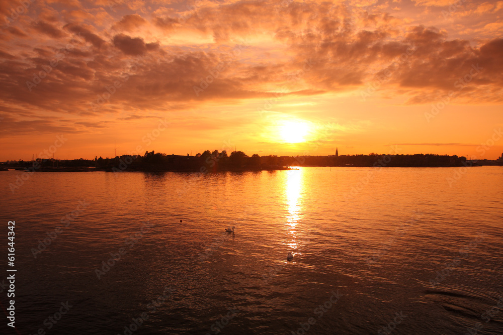 Sunset in Helsinki