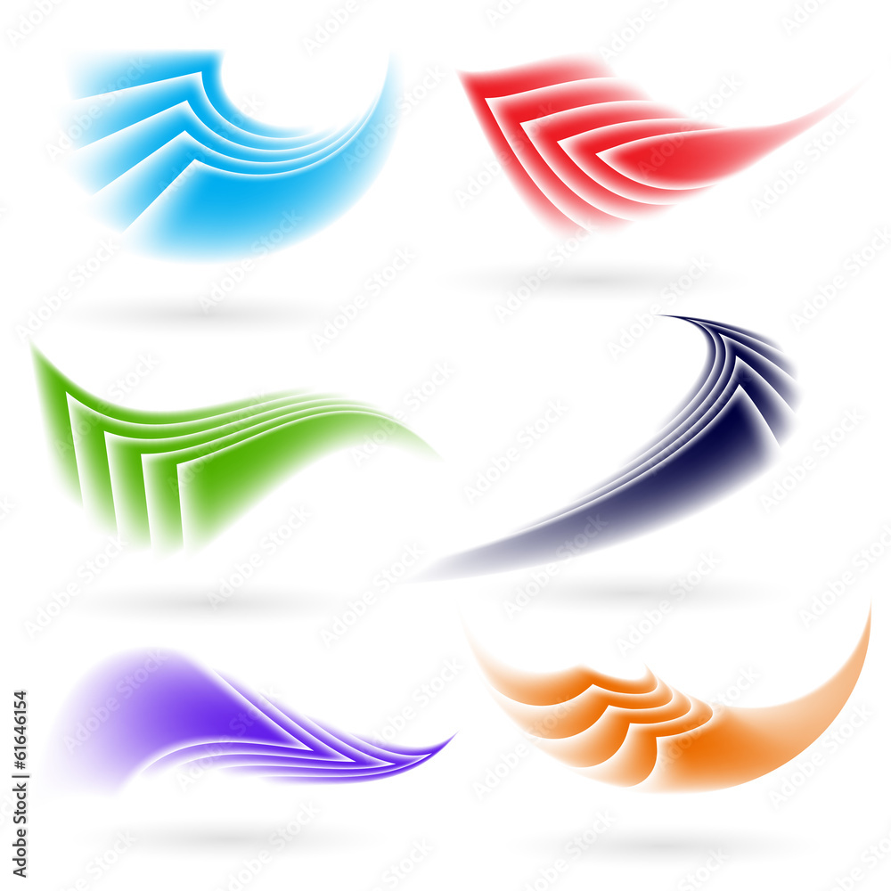 Εκτύπωση καμβά Abstract colorful shapes