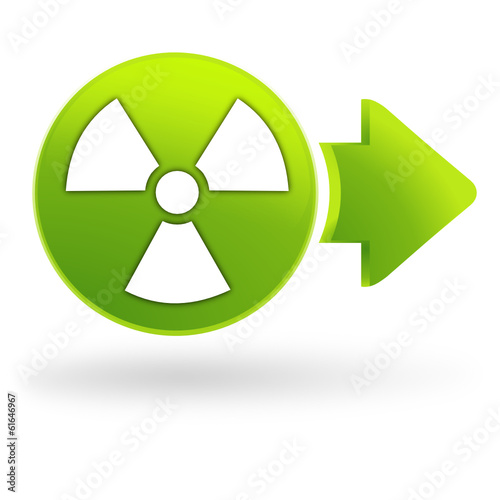 radioactivité sur symbole web vert