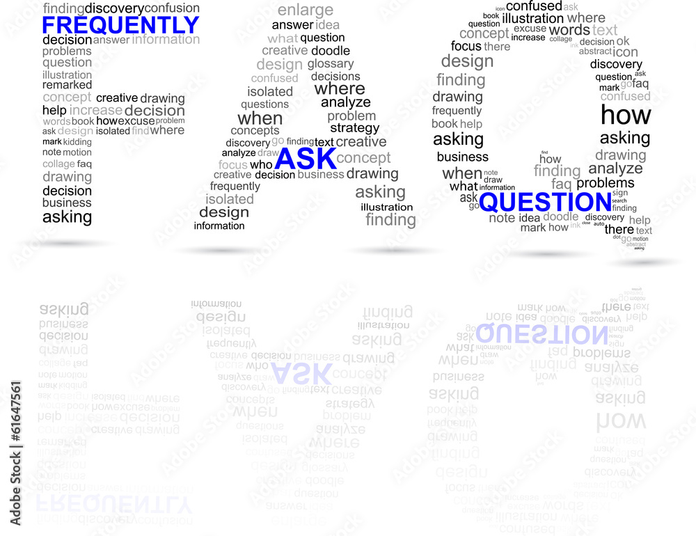 Naklejka premium Frequently Ask Question symbol