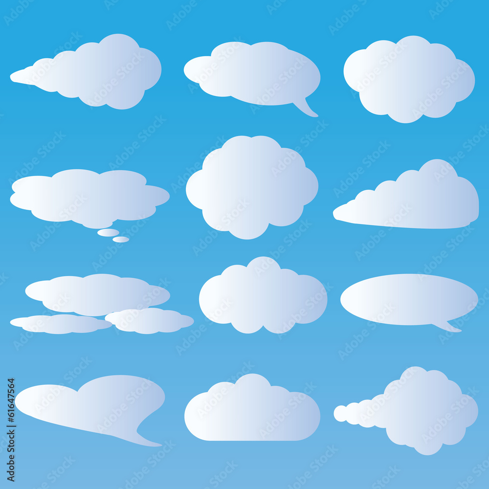 clouds and air vector