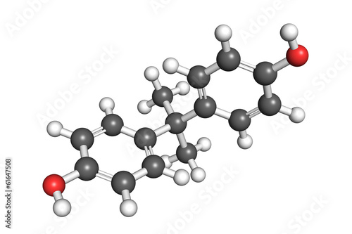 Cuadro en lienzo Bisphenol A molecule