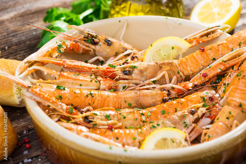Grilled scampi photo