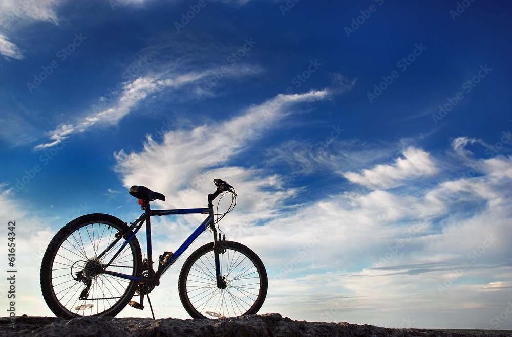 Fototapeta premium Bike under blue sky