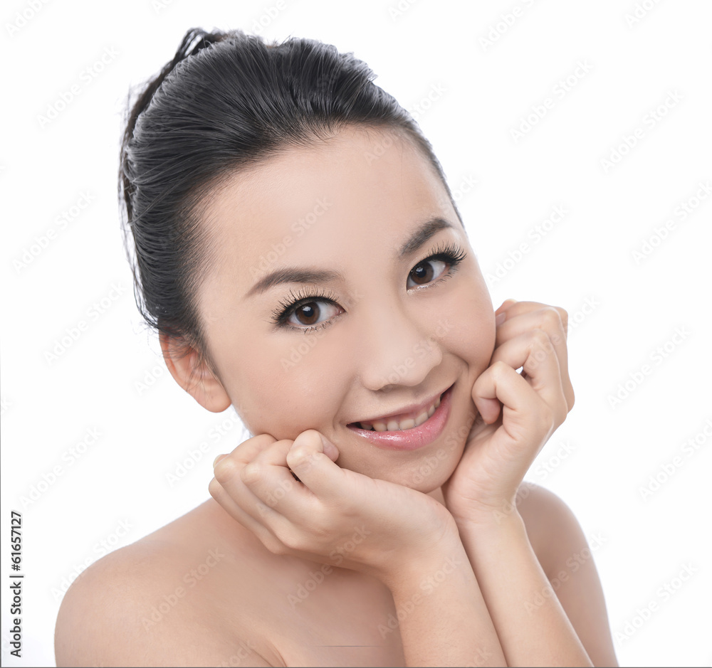 beautiful girl stroking her pretty face with healthy skin beautiful girl stroking her pretty face with healthy skin