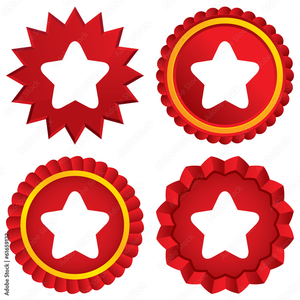 Star sign icon. Favorite button. Navigation