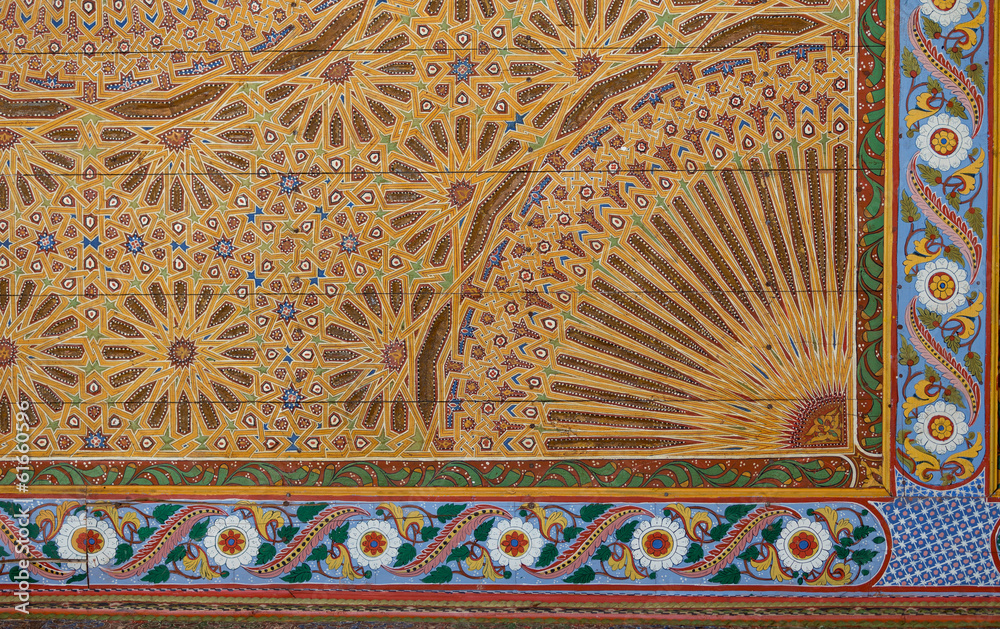 Roof detail, Al Bahia Palace, Marrakesh, Morocco