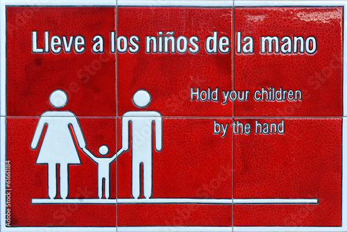 Hold your children by the hand, tile photo