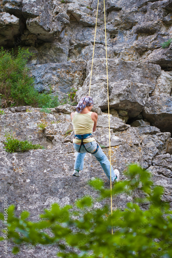 Obraz premium Female climber