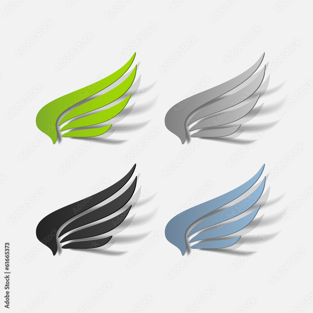 realistic design element: wing realistic design element: wing