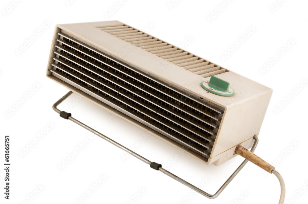 Fototapeta premium old heater isolated on white