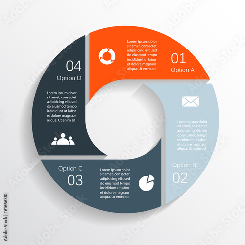 Modern vector info graphic for business project