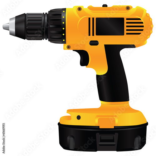 Electric drill with battery