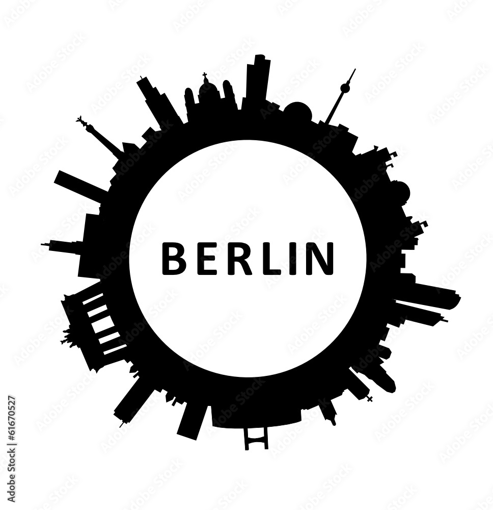 Obraz premium Skyline Berlin rund