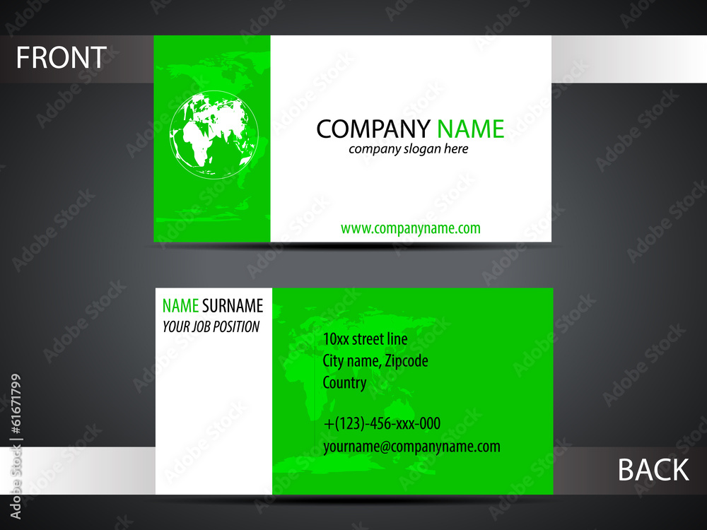 stylish modern business card template
