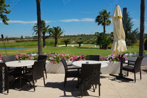 Snack bar in golf course in Andalusia, Spain