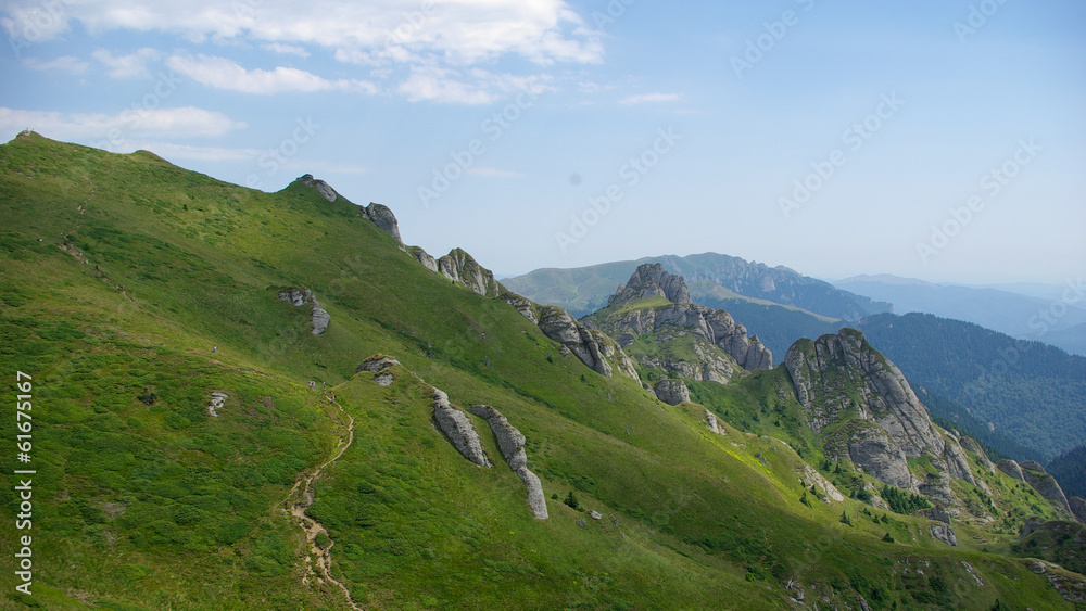 Alpine landscape in Ciucas mountains, Romania.