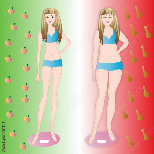 a girl becoming thin