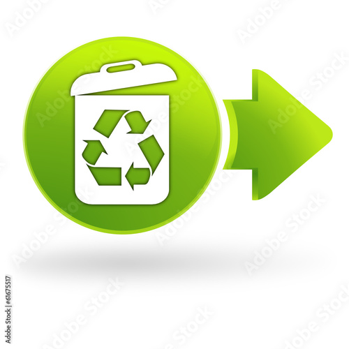 recyclable sur symbole web vert