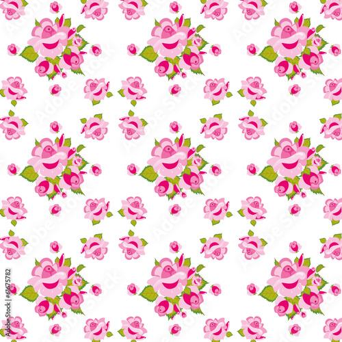 Pink roses pattern. 