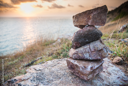 Stacking stones in vertical format