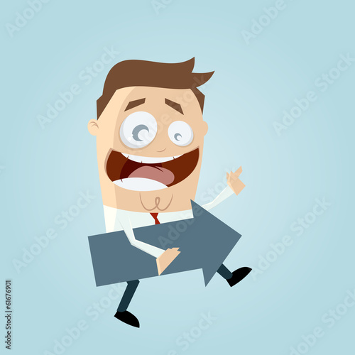 business mann pfeil richtung cartoon