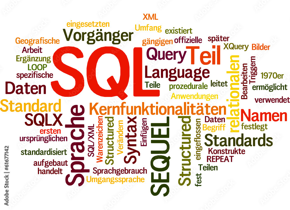 SQL (Datenbank, Training, Daten) - obrazy, fototapety, plakaty 