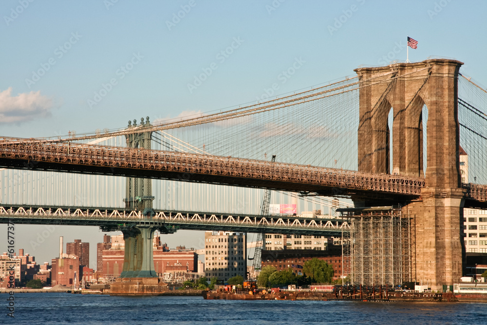 Fototapeta premium Brooklyn and Manhattan Bridge