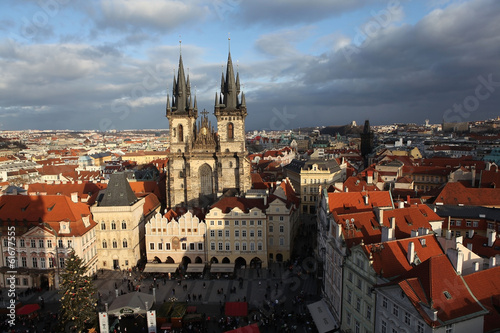 Староместская площадь с видом на Тынский храм. Прага