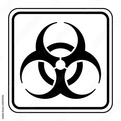 Logo biohazard. Danger biologique. photo
