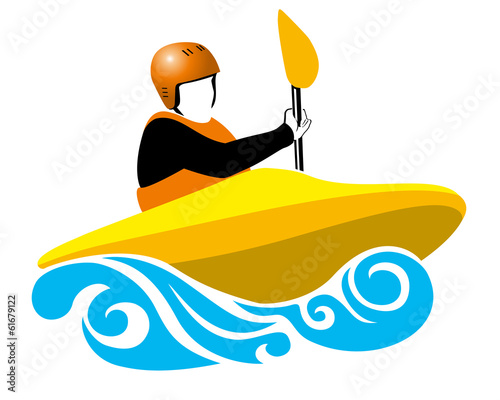 yellow boat in blue wave