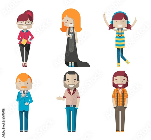 Hipster characters