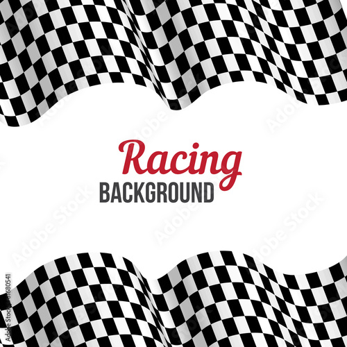 Background with checkered racing flag.