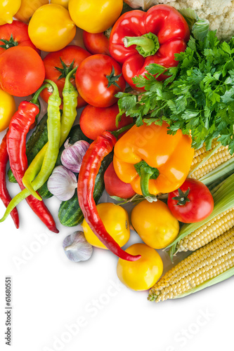 Healthy Organic Raw Vegetables. Food ingredient. Background