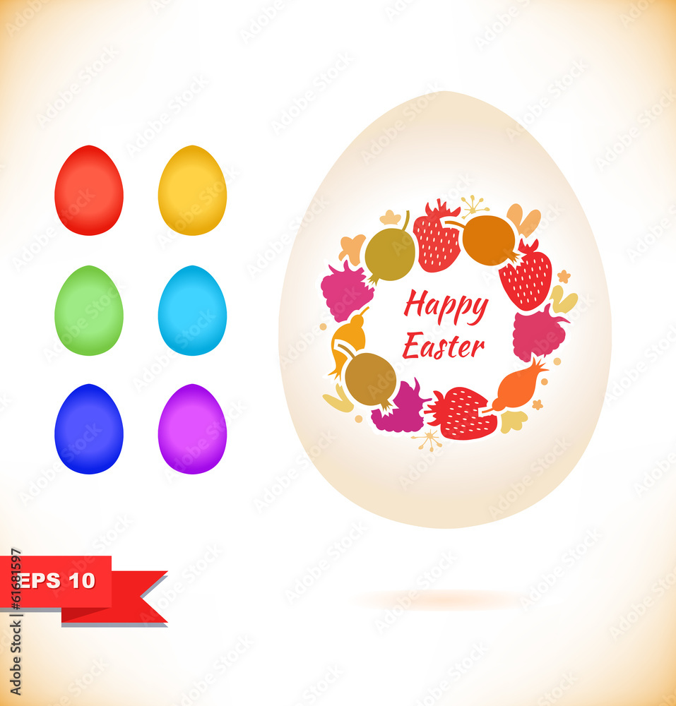 Collection of templates for eggs design Collection of templates for eggs design