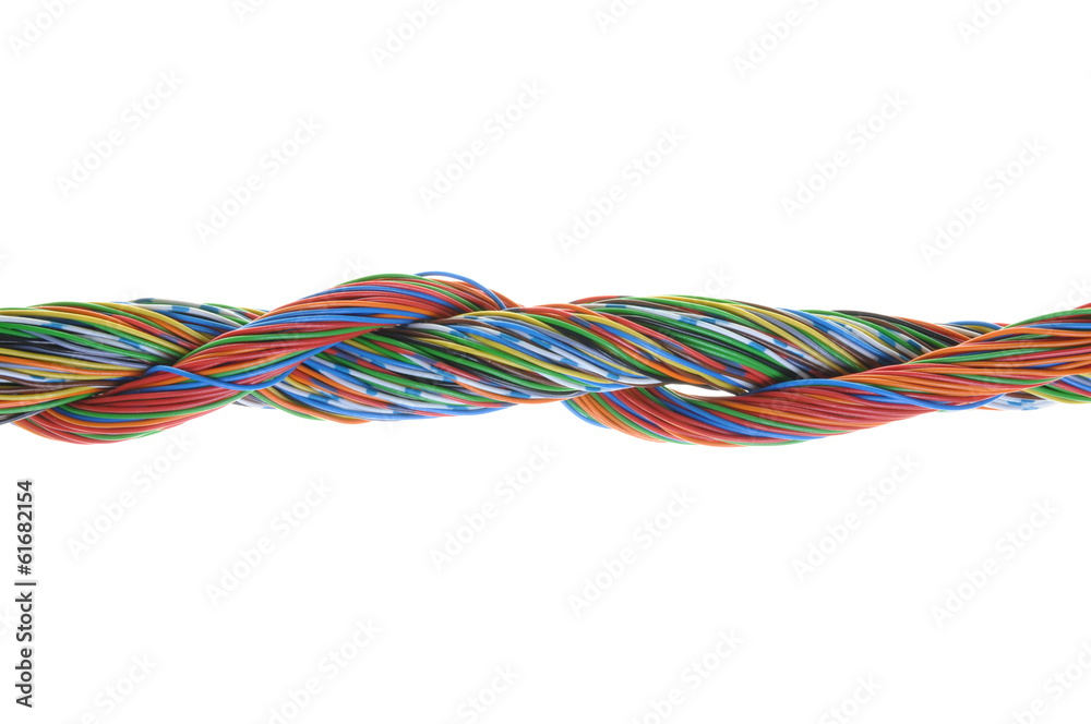 Computer cables isolated on white background Computer cables isolated on white background
