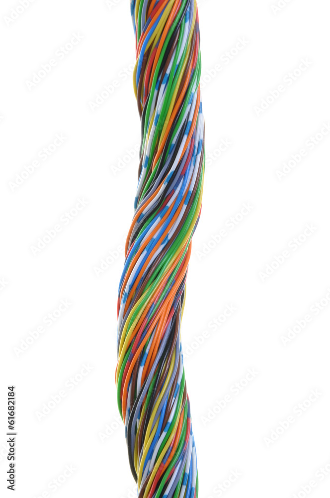 Computer cables isolated on white background Computer cables isolated on white background