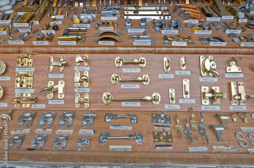 Cabin Hook In The Showcase Of A Ironmonger Shop In London photo